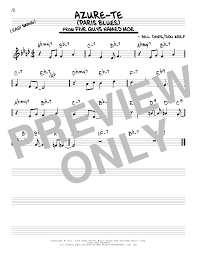 [download the full chord archive. Azure Te Paris Blues Real Book Melody Chords Sheet Music