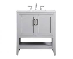 30 inch single bathroom vanity in grey