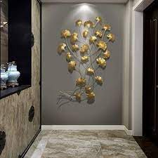 Amazon Com Wlher Ginkgo Biloba Metal Wall Decor Metal Leaf Wall Art Decor Gold Ginkgo Leaves Sculpture Metal Leaf Wall Art Leaf Wall Art Metal Wall Art Decor