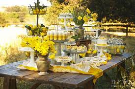 Wedding Ideas Yellow And White Wedding Yellow Wedding Theme Bridal Shower Desserts Table Bridal Shower Desserts
