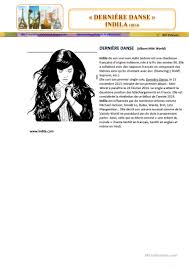 5 / 5 894 мнений. Derniere Danse Indila Francais Fle Fiches Pedagogiques