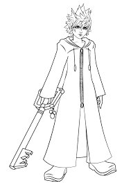 Mandy offered these thoughts about the pages. Roxas From Kingdom Hearts Coloring Page Free Printable Coloring Pages For Kids