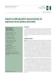 All controls within reach for driver and passengers. Pdf Impact Of Anthropometric Measurements On Ergonomic Driver Posture And Safety