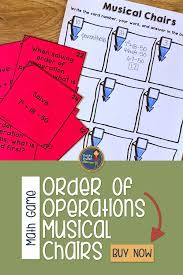 Get Your Students Up And Moving With This Order Of Operations Math Game It S Similar To Musical Chairs But Invo Order Of Operations Fun Math Free Math Lessons