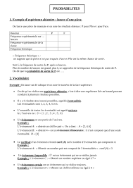 Journal d'informations locales et départementales. Probabilite On Lance 2 Des