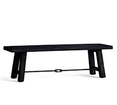 Vasagle alinru dining table with 2 benches, 3 pieces set, kitchen table of 39.4 x 27.6 x 29.5 inches, bench of 38.2 x 11.8 x 19.7 inches each, industrial design, rustic brown and black ukdt070b01. Benchwright Dining Bench Pottery Barn