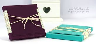 Slender Box Tutorial For 4x4 Cards Using Stampin Up Supplies Gift Box Template Handmade Box Box Bag Tutorial