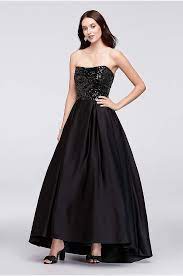 Spaghetti Strap Empire Waist Ball Gown With Flower David S Bridal Bridesmaid Gown Chiffon Ball Gowns Gowns