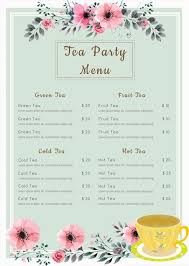 Hosting a dinner party can be overwhelming. Daycare Menu Template Free Psd Illustrator Word Apple Pages Publisher Template Net Tea Party Menu Menu Template Tea Party