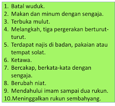 Selain itu, tidak boleh ada lintasan hati untuk membatalkan solat sebelum tiba salam. Perkara Yang Membatalkan Solat Dino Syukl