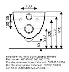 Geberit Pack Wc Suspendu Prima Rimfree Abattant Frein De Chute Blanc Ref 08398800000100 Point P