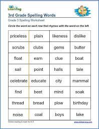Time4learning is an what spelling words should your third grader know? 3rd Grade Grade 3 Spelling Words Printable