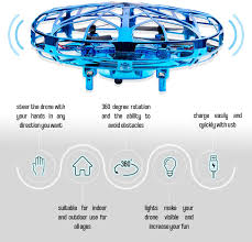 ¡nuestros juegos infantiles son increíbles! Azul Facil De Operar Ninos Y Adultos Bola Voladora Ovni Ufo Drone Operado A Mano Para Interior Y Exterior Cumpleanos Para Principiantes Canopus Mini Drone Juguete Juguetes Y Juegos Vehiculos Kiropraktikastuudio Ee