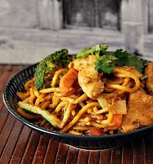 Chicken Vegetables Satay Noodles Fuss Free Cooking Satay Free Cooking Recipes Chicken And Vegetables