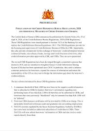 The most common shorthand of central credit reference information system is ccris. Central Bank Of Kenya On Twitter Press Release Publication Of The Credit Reference Bureau Regulations 2020 And Additional Measures On Credit Information Sharing Https T Co Vd8aachhvq