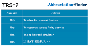 Besides telecommunications relay service, trs has other meanings. Apa Fob Trs Definisi Trs Singkatan Finder