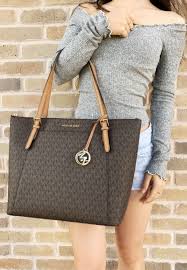 Black And Brown Mk Purse Michael Kors Ciara East West Top Zip Tote Brown Mk Signature Brown Ciara East Kors Mic Handbags Michael Kors Michael Kors Michael Kors Tote