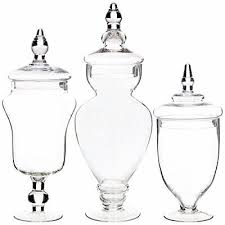 Here is pottery barn's version. Palais Glassware Clear Glass Apothecary Jars Set Of 3 Wedding Candy Buffe 70 79 Picclick Uk