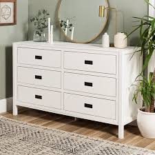 Annabelle Six Drawer Solid Wood White Dresser By Chateau Lyon Walmart Com White Dresser Decor White Dresser Dresser Decor