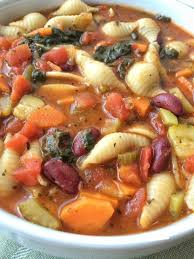 Classic Minestrone Soup With A Tomato Vegetable Broth Base And Loaded To The Max With Fresh Veggies Classic Minestrone Soup Recipe Minestrone Soup Minestrone