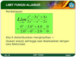 Membagi dengan variabel pangkat tertinggi. Ppt Limit Fungsi Powerpoint Presentation Free Download Id 6945135