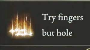 try finger but hole - YouTube