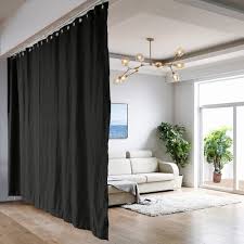 Create your own partition in a room with this adjustable room divider and socket curtain single rod. Ceiling Track Room Divider Flame Retardant Fireproof Curtains Drapes And Window Treatment Chadmade Curtains