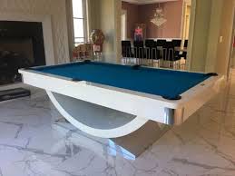 Simple And Minimal Siamun Billiards Piano White High Gloss Silver In 2020 Pool Table Chairs Game Room Furniture Custom Pool Tables