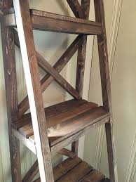 Farmhouse Bookshelf Ladder Bookshelf Cheap Bookshelf Rustic Shelving Woodsmith Design Co Bookshelves Diy Farmhouse Style Furniture Ladder Bookshelf