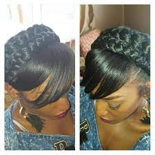 Do you want to find various braided hairstyles for black women or girls? Halo Braid With Bangs Hair Styles Braided Hairstyles Weave Hairstyles Braided