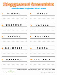 What 7 letter words can be made from letters lngedna. 3rd Grade Word Scramble And Searches Worksheets Education Com