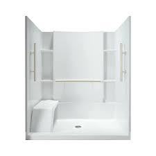 We're here to share a beautiful assortment of shower stalls with seat ideas that offer a great look to a bathroom! Sterling Accord White 4 Piece Alcove Shower Kit Common 36 In X 60 In Actual 36 In X 60 In In The Shower Stalls Enclosures Department At Lowes Com