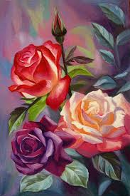 Elena Mytko Rose Painting Flower Art Painting Rose Oil Painting Constructive criticism includes how to fix the i drew and painted this moscow snow scene! elena mytko rose painting flower art