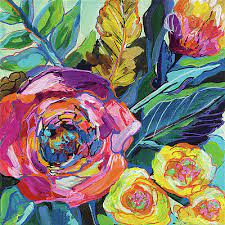 A great option for a pop of color and contemporary style in any ensemble, this graphic art print features an abstract depiction of red flowers. Bright Color Flower Paintings Fine Art America