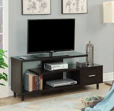 Edwin Tv Stand For Tvs Up To 65 Inches With Images Tv Stand Brown 60 Tv Stand Convenience Concepts