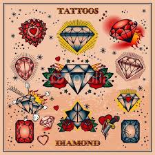 The greeks believed that diamonds were symbols of money, high quality lifestyles, purity, and increased strength. Tattoos Royalty Free Stock Image Image 22501576 Traditional Diamond Tattoo Diamond Tattoos Gem Tattoo