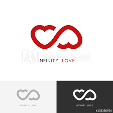 Infinity Love Logo Two Red Hearts And Endless Loop Symbol Love Logo Infinity Love Logos