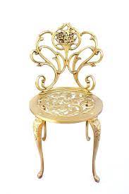 vintage kessler cast iron gold ornate vanity chair boudoir stool garden seating art nouveau hollywood regency occasional chair occasional chairs vanity chair garden seating