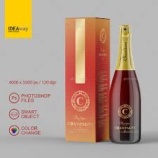 40 Best Champagne Bottle Mockup Templates Free Premium