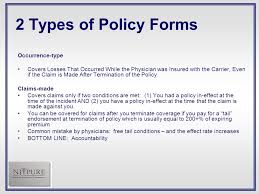 Before you call your agent or visit your car insurance provider's website to begin the car accident claims process, check out our information about all the various types of auto insurance claims, how insurance. Occurrence Based Medical Malpractice Insurance Policy