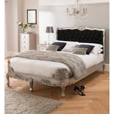 Baroque style headboard, made in the late 19th century with carved representations of saints, birth and virgin. Upholstered Baroque Antique French Style Bed French Furniture Online
