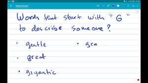 Are you looking for adjectives that start with g (g adjectives)? Words That Start With G To Describe Someone Youtube