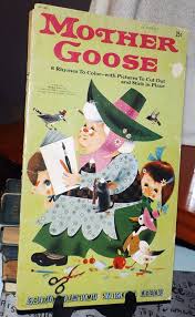 Vintage 1960 Children S Book Entitled Mother Goose Etsy Childrens Books Books Sticker Book