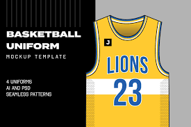 Download Basketball Uniform Mockup Template Creative Illustrator Templates Creative Market