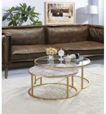 Everly Quinn Kellan 2 Piece Coffee Table Set With Tray Top Wayfair Nesting Coffee Tables Coffee Table Gold Nesting Coffee Table