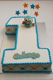 Hoot Number One Cake Baby Boy Birthday Cake Birthday Party Snacks Boy Birthday Cake