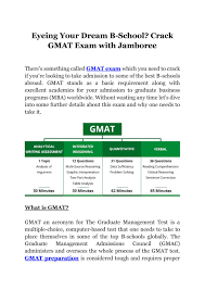25 free video lessons and 300+ questions. Eyeing Your Dream B School Crack Gmat Exam With Jamboree By Jamboree Education Issuu
