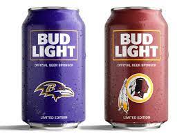 Bud Light S Popular Nfl Team Cans Are Back With A New Minimalist Design Bud Light Bud Light Can Minimalist Design