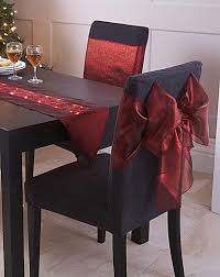 Pack Of 2 Chair Bows Christmas Chair Christmas Decorations Diy Outdoor Christmas Dining Table
