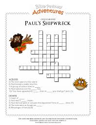 Paul S Shipwreck Christian Puzzles Bible Crossword Shipwreck